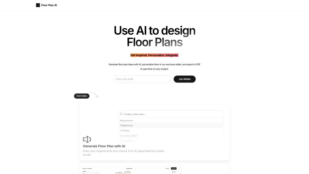 Floorplan Ai website screenshot