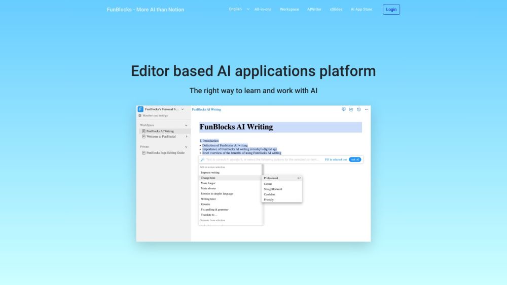 Funblocks Ai website screenshot