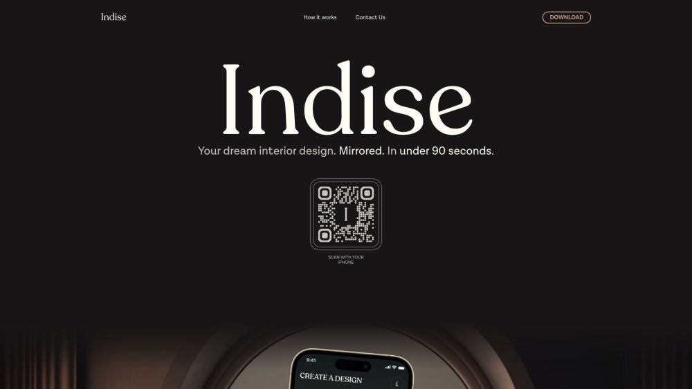 Indise website screenshot