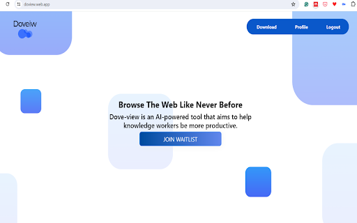 Doveiw website screenshot