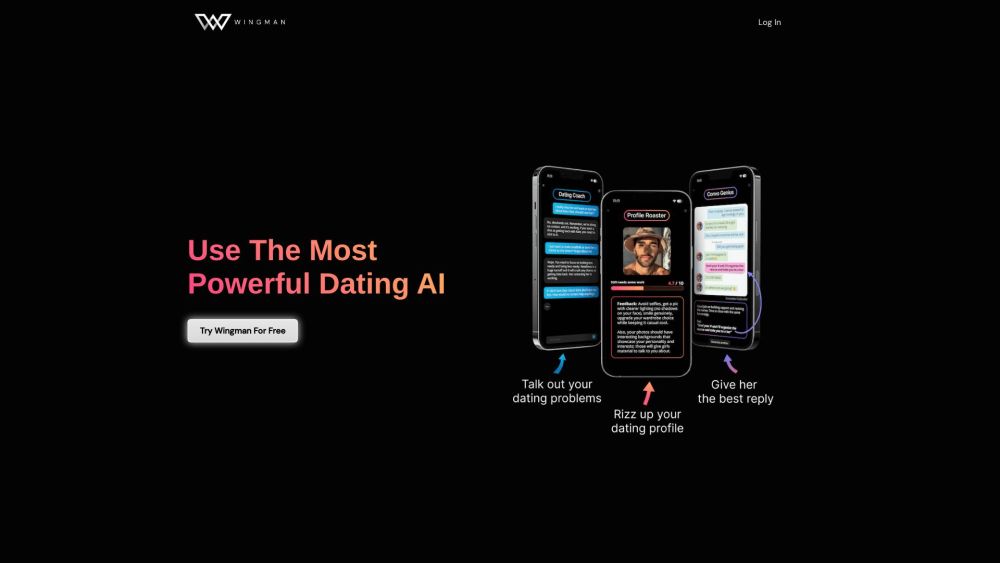 Wingman website screenshot