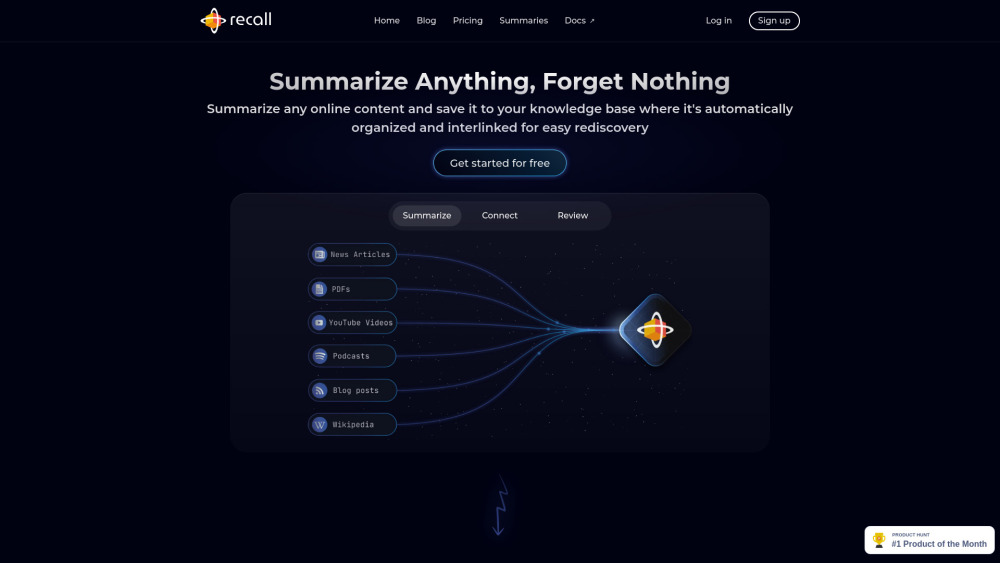 Active Recall website screenshot