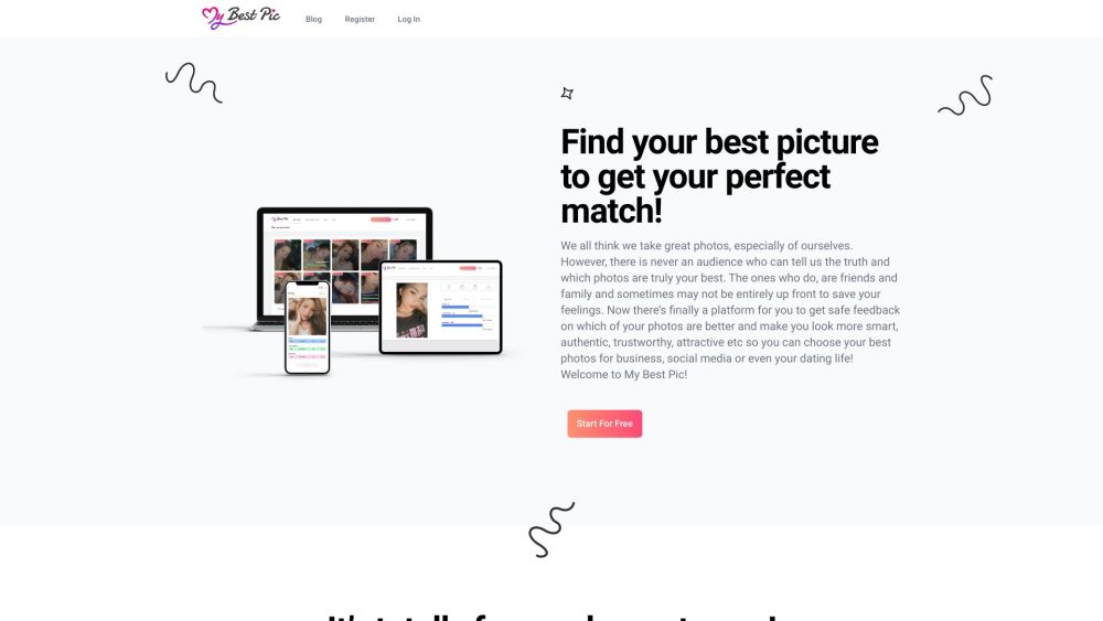 M website screenshot