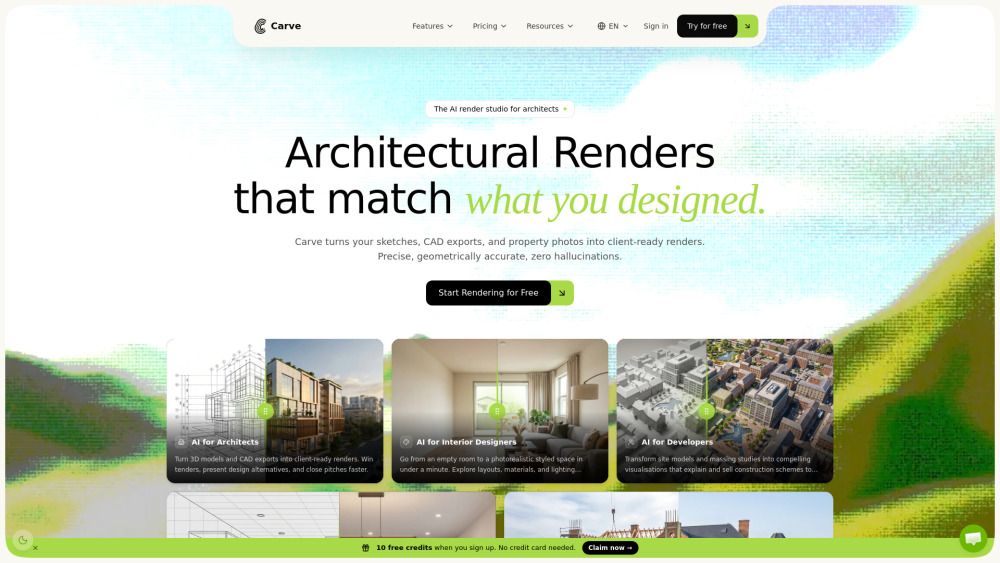 Carve website screenshot