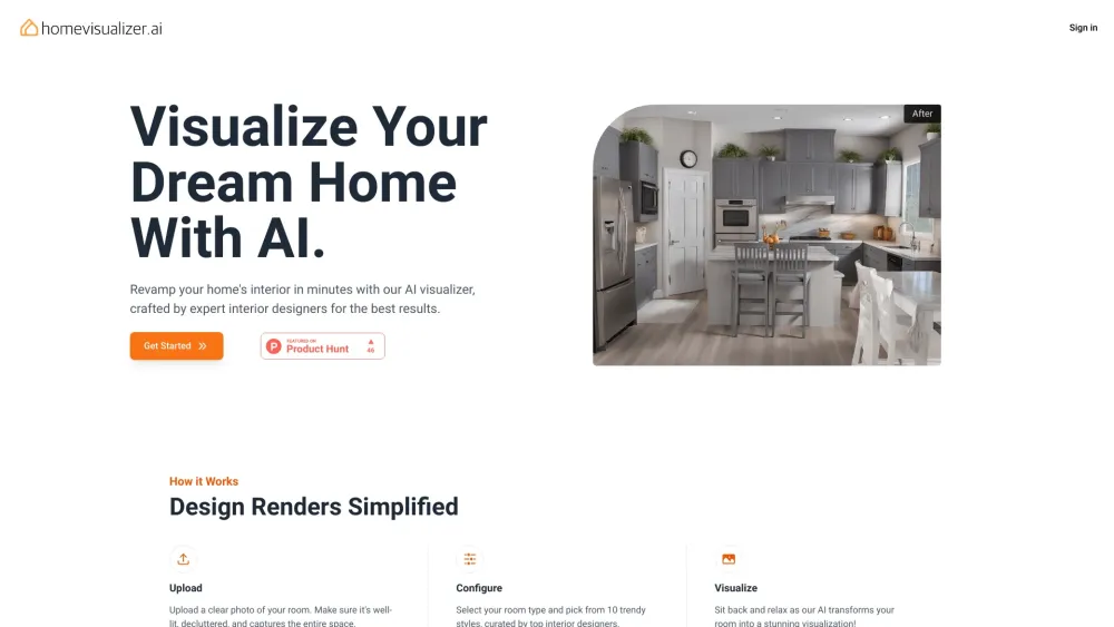 Homevisualizer Ai website screenshot