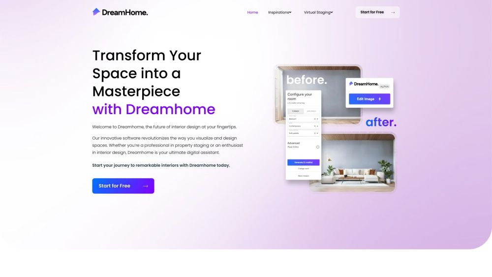 Dreamhome website screenshot