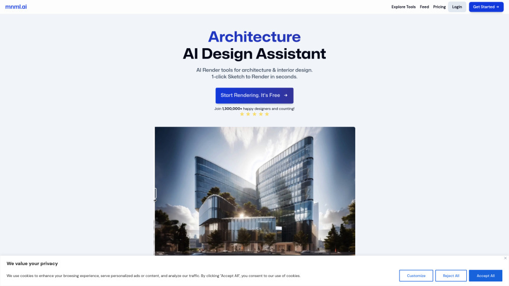 Mnml Ai website screenshot
