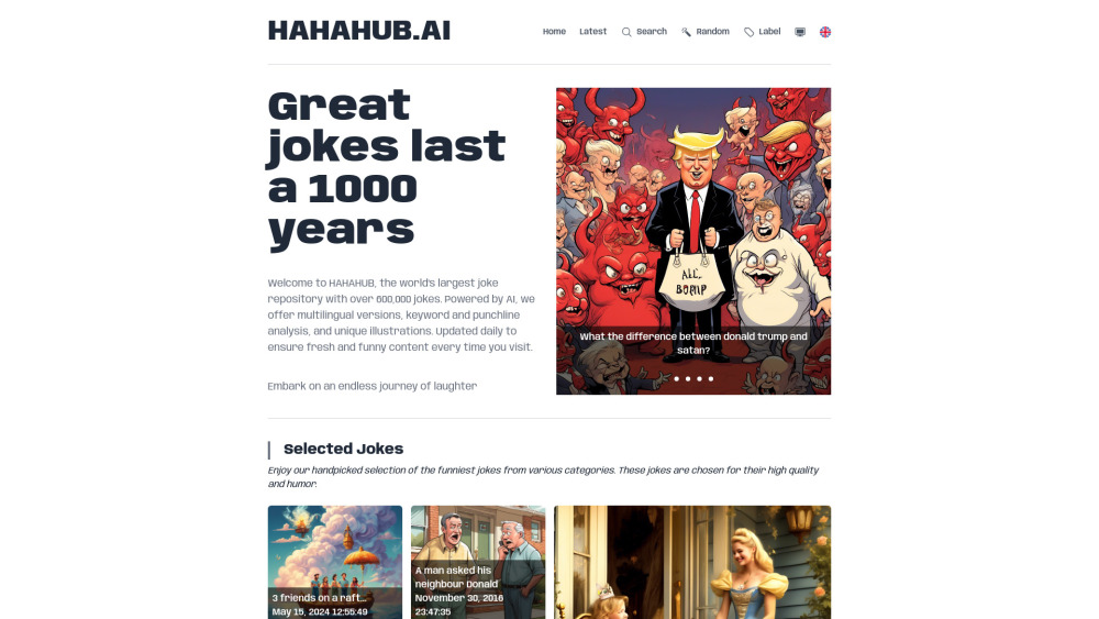 D website screenshot