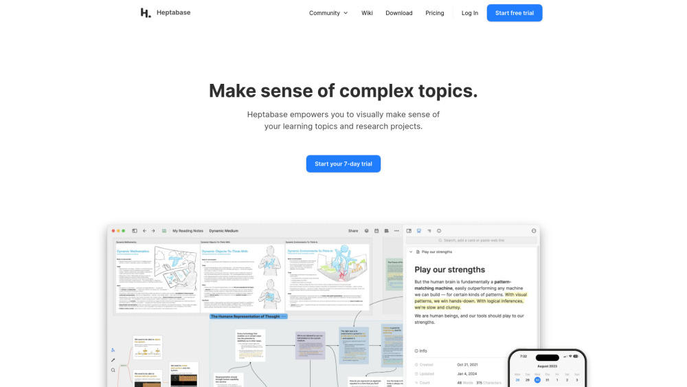 Heptabase website screenshot