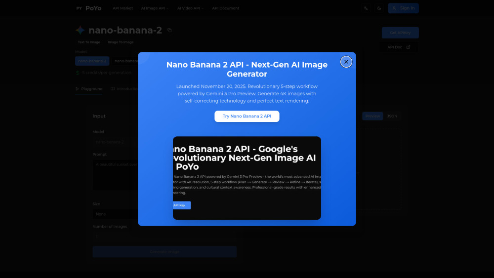 Nano Banana Pro Api website screenshot