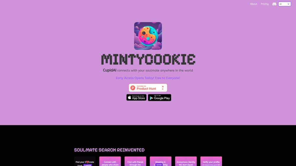 M website screenshot