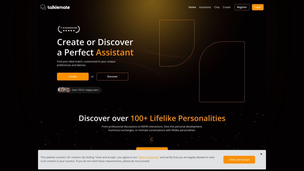 Talkiemate website screenshot