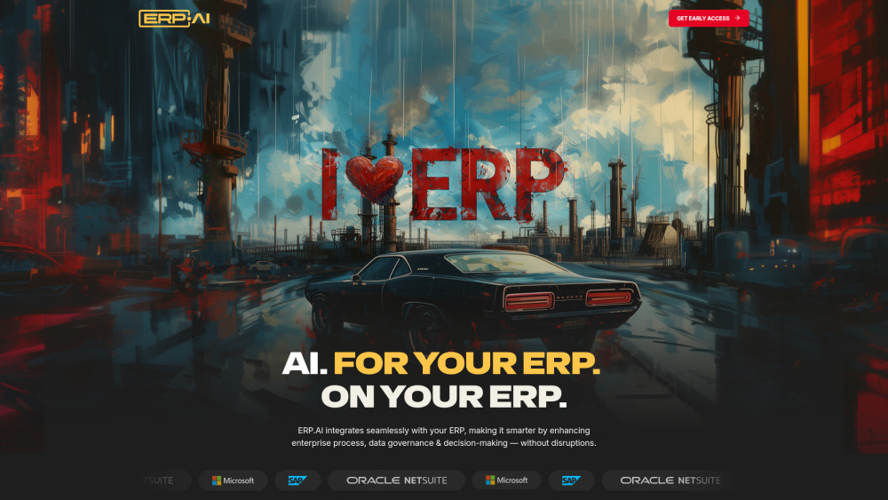 Erp Ai website screenshot