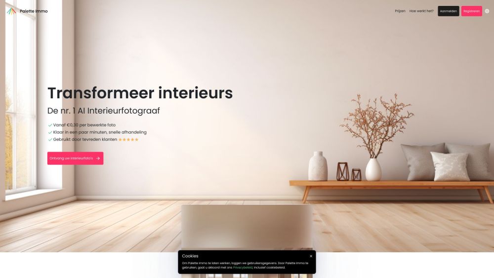 Palette Immo website screenshot