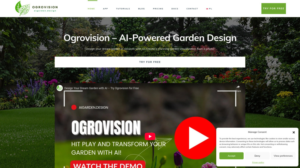 Ogrovision website screenshot