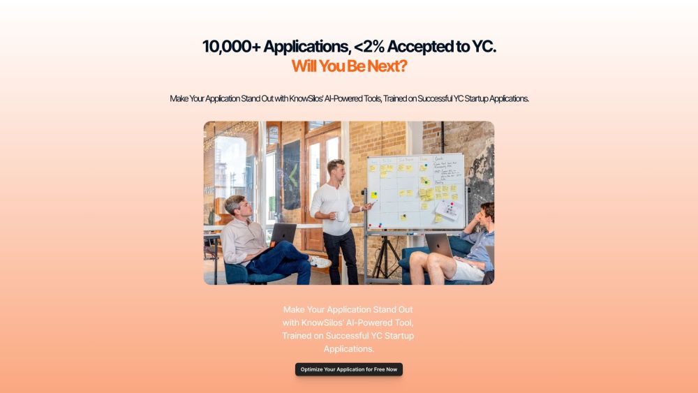 Yc Application Optimizer website screenshot