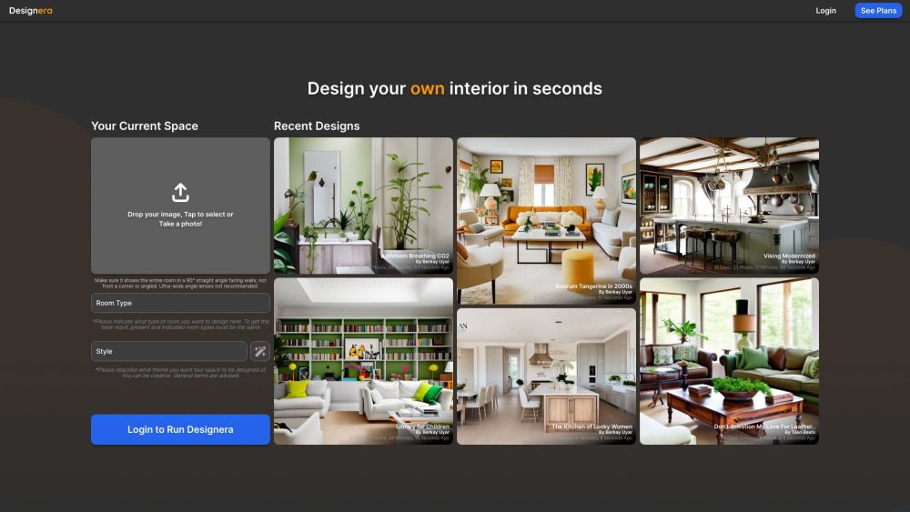 Designera website screenshot