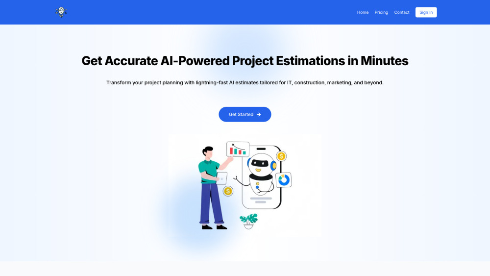 Getestimate Ai website screenshot