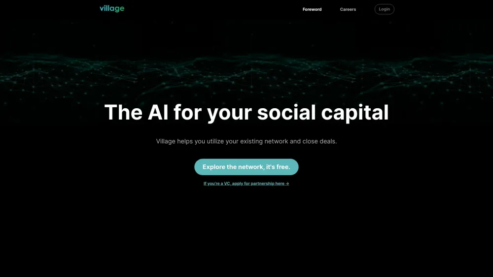 Village website screenshot