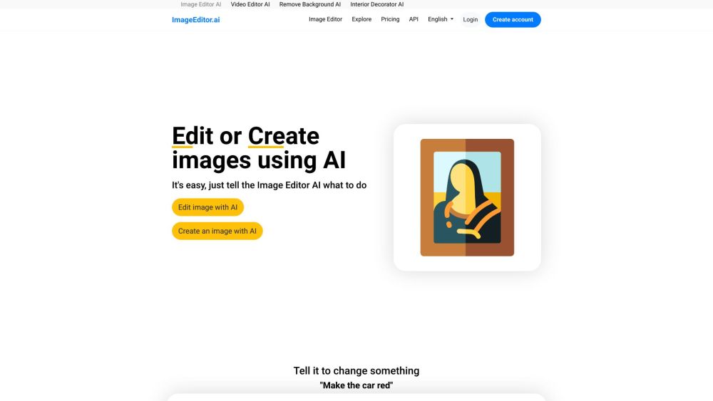 Image Editor Ai website screenshot