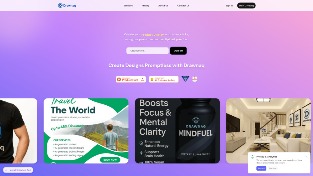 Drawnaq website screenshot