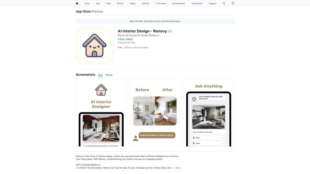 Renovy website screenshot