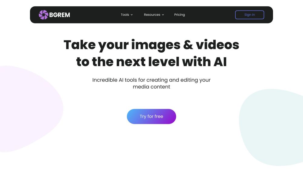 Bgrem Ai website screenshot