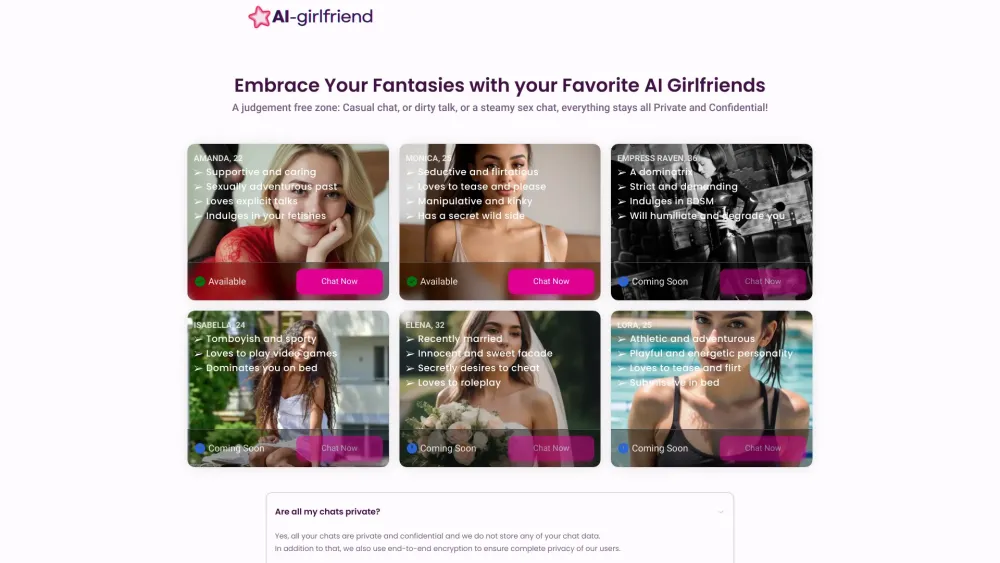 A website screenshot