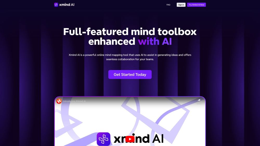 Xmind Ai website screenshot