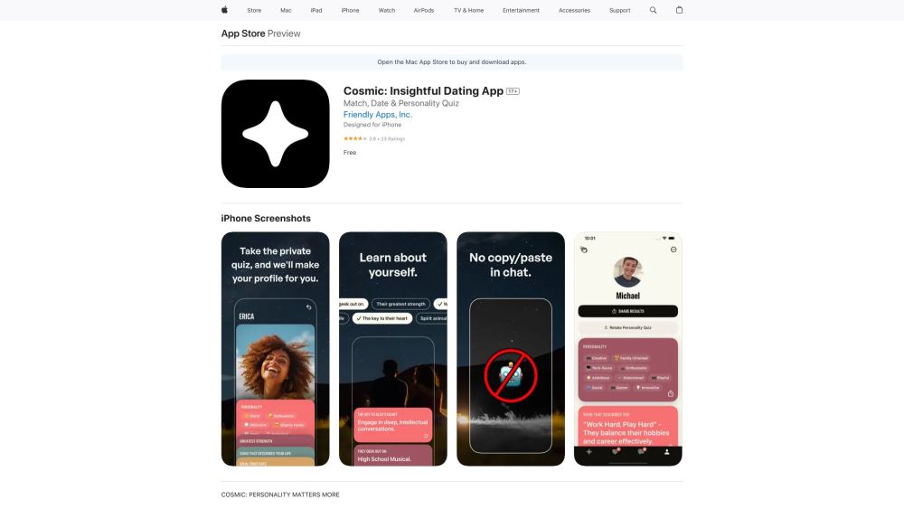 Cosmic website screenshot