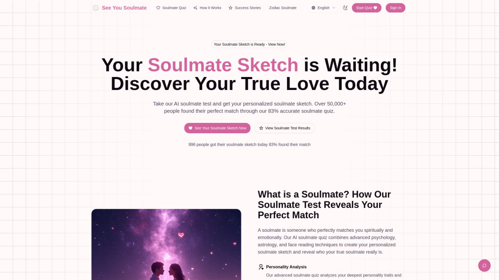 See Your Soulmate website screenshot