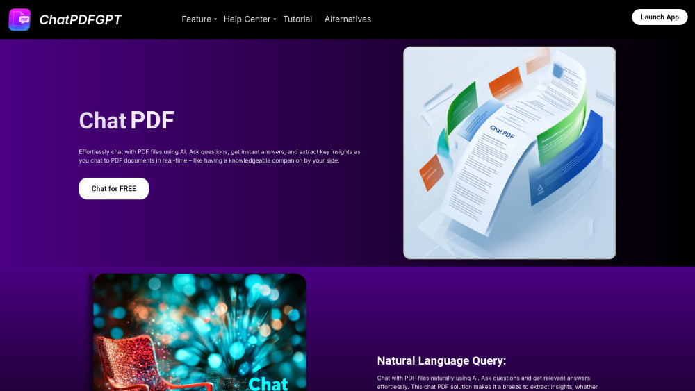 Chatpdfgpt website screenshot