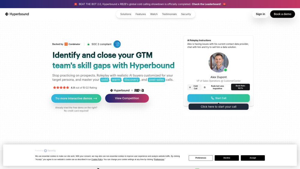 Hyperbound website screenshot