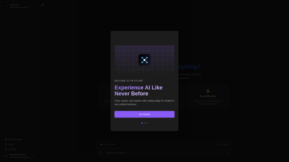 Lume Ai website screenshot