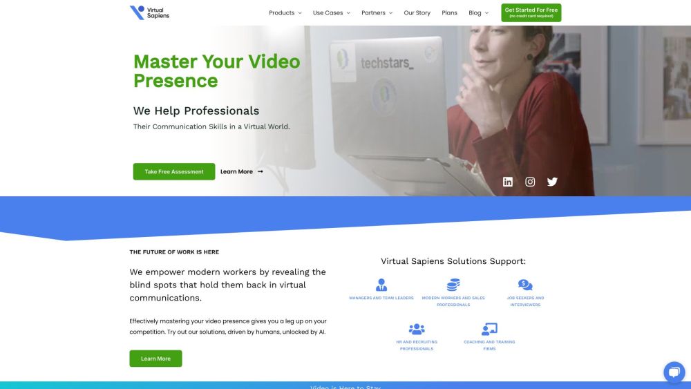 Virtual Sapiens website screenshot