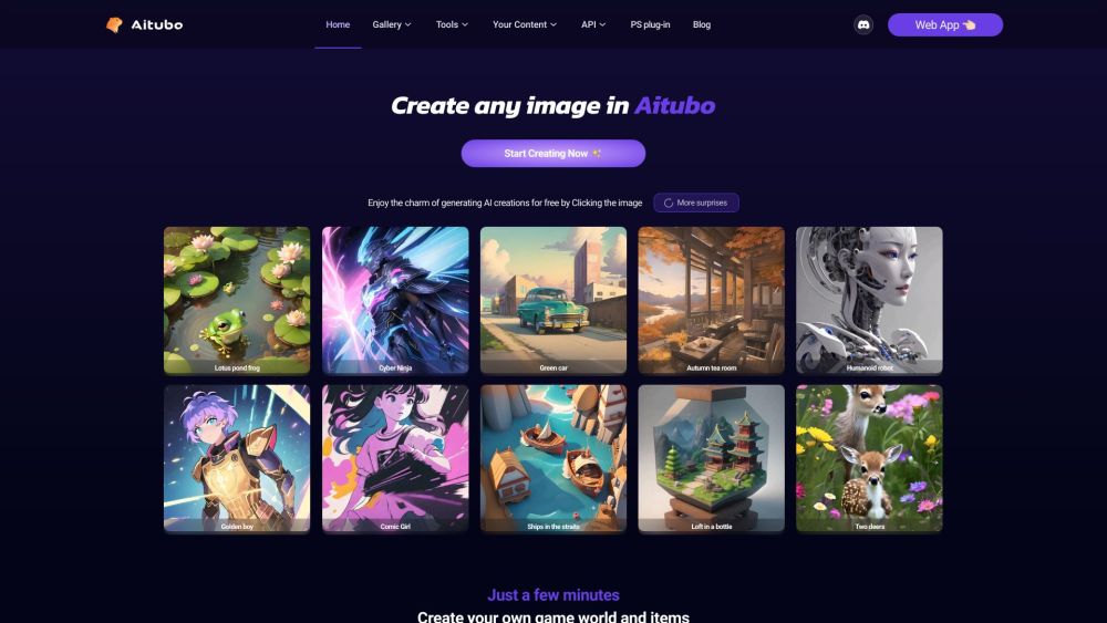 Aitubo website screenshot