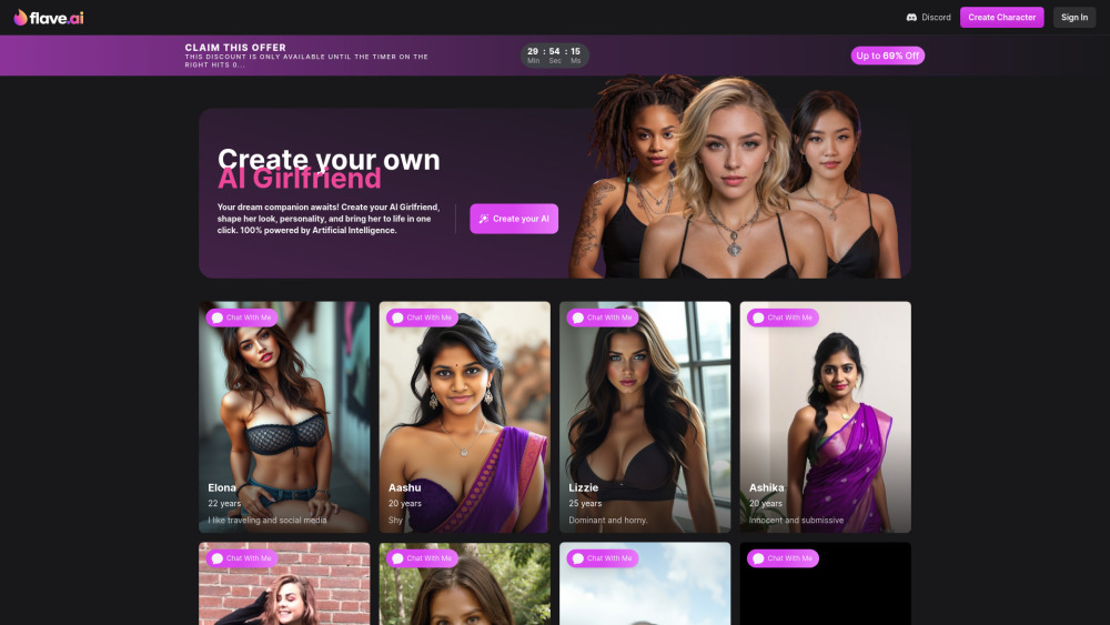 Flave Ai website screenshot