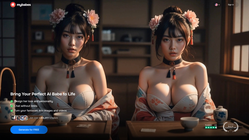 Mybabes Ai website screenshot