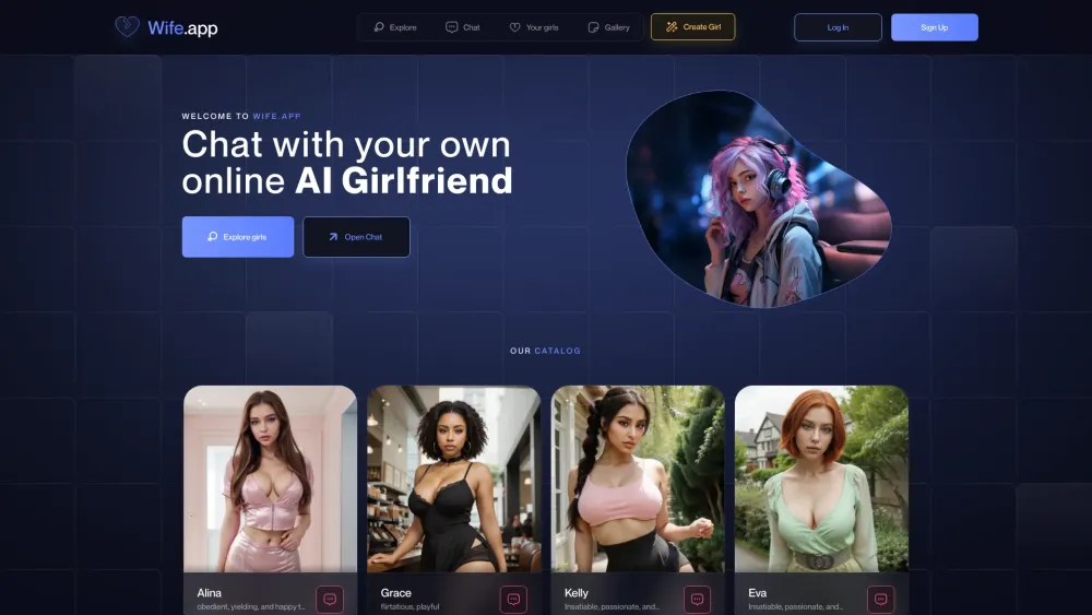 Wifeapp website screenshot