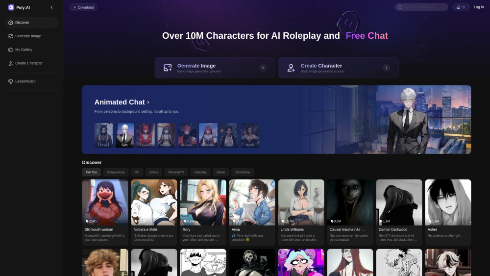 Poly Ai website screenshot