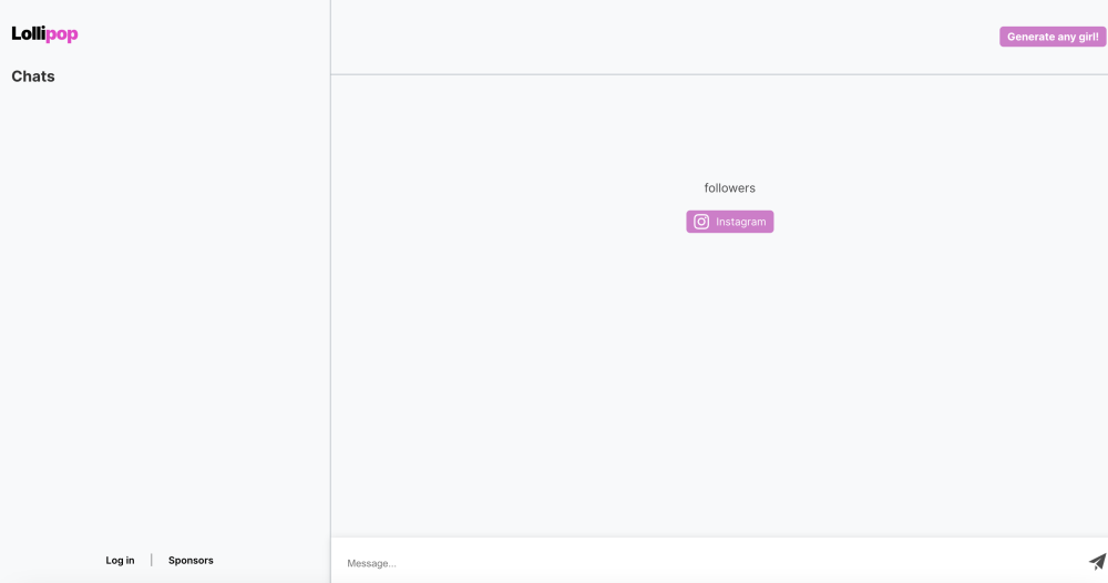 Lollipop Chat website screenshot