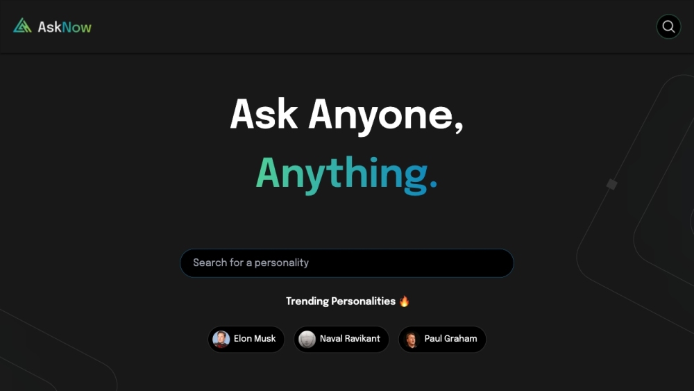 Asknow website screenshot