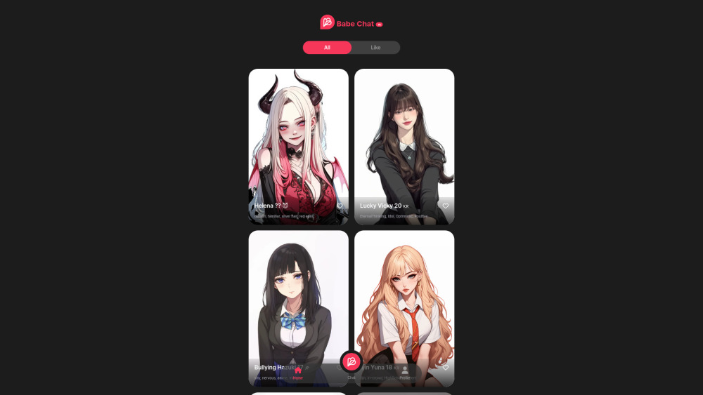 Babe Chat Ai website screenshot
