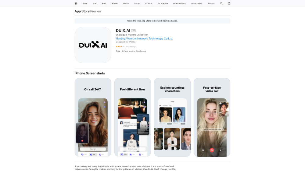 DUIX.AI website screenshot