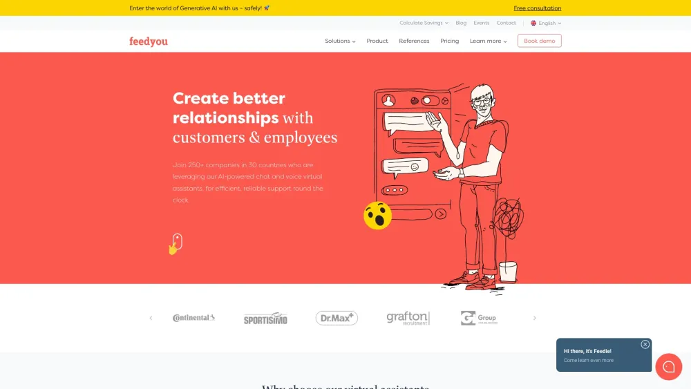 Feedyou Ai website screenshot