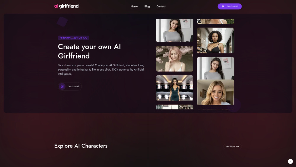 Ai Girlfriend 1 website screenshot