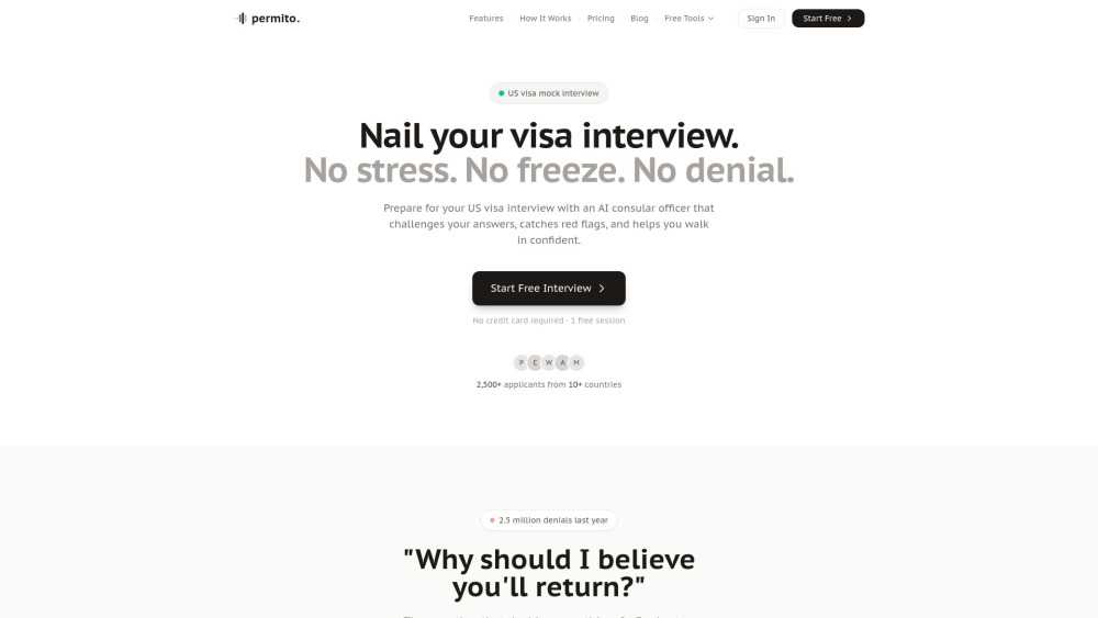 Permito website screenshot