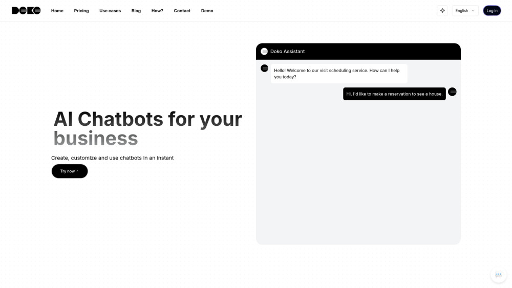 Doko Ai website screenshot