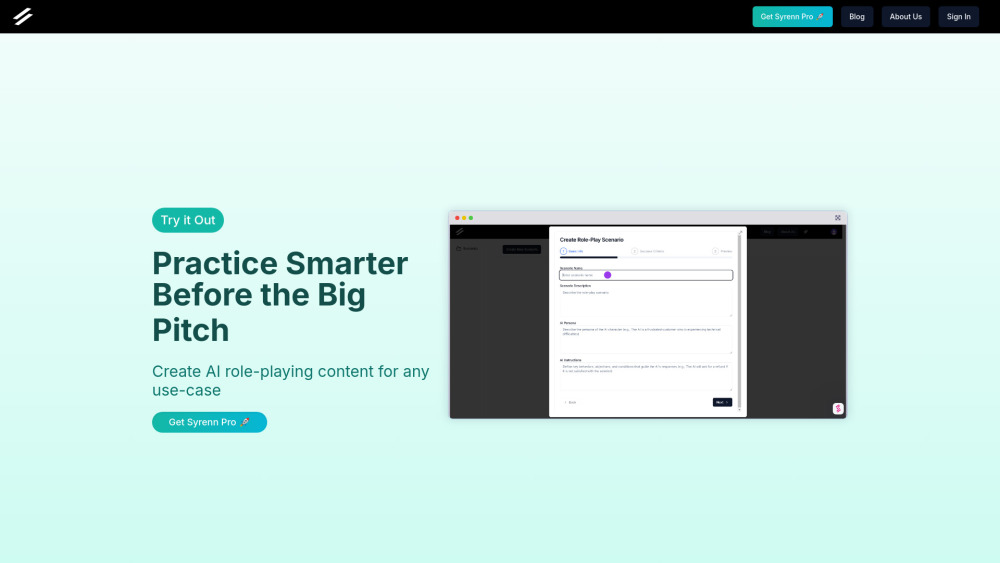 Syrenn website screenshot