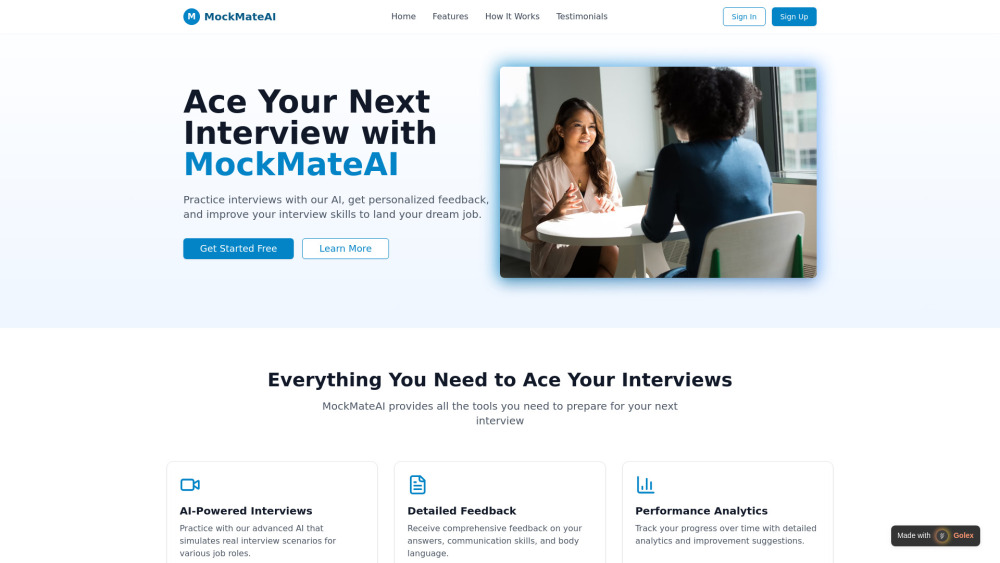 Mockmateai website screenshot